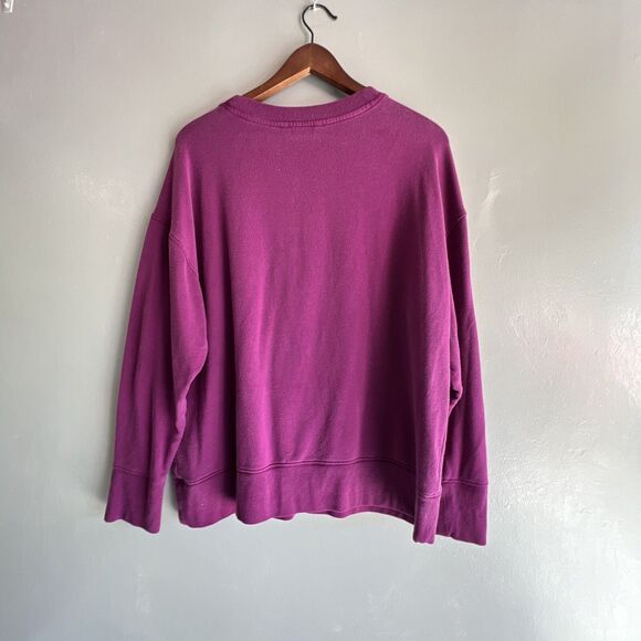 Athleta  V Neck Sweatshirt Dark Purple Womens Size Large - Picture 2 of 9